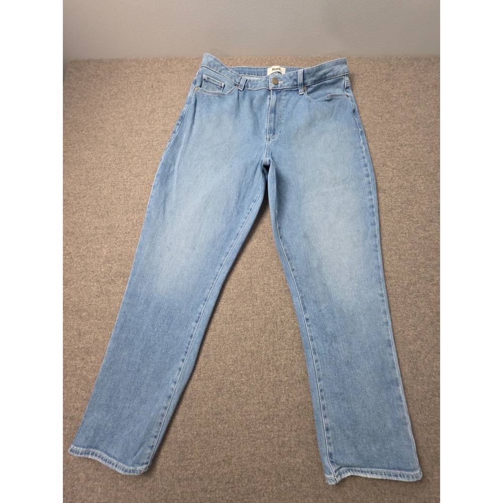 PAIGE Brigitte Jeans Womens 32 Blue Denim Light Wash High Rise Stretch Slim Fit